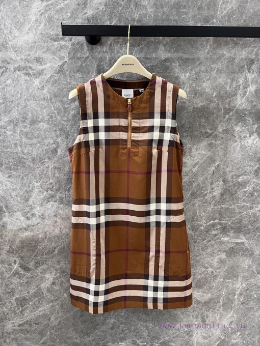 ZL60612 Burberry 25Ss Spring/Summer New Product Vintage Plaid Sleeveless Cotton Dress | Yb Deve r1plzr3p - Image 2