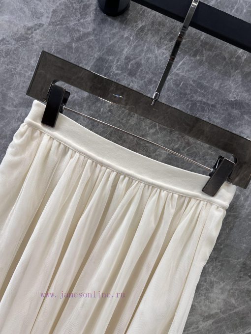 ZB60611 Dior 25Ss Early Spring New High Waist Double Layer Long Mesh Half Skirt | Produced Doub k6fcwpzm - Image 4