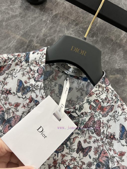 ZL60616 Dior 25Ss Spring/Summer New Collection Dreamy Butterfly 🦋 Floral Print Dress | Made Of fexnnrr5 - Image 9