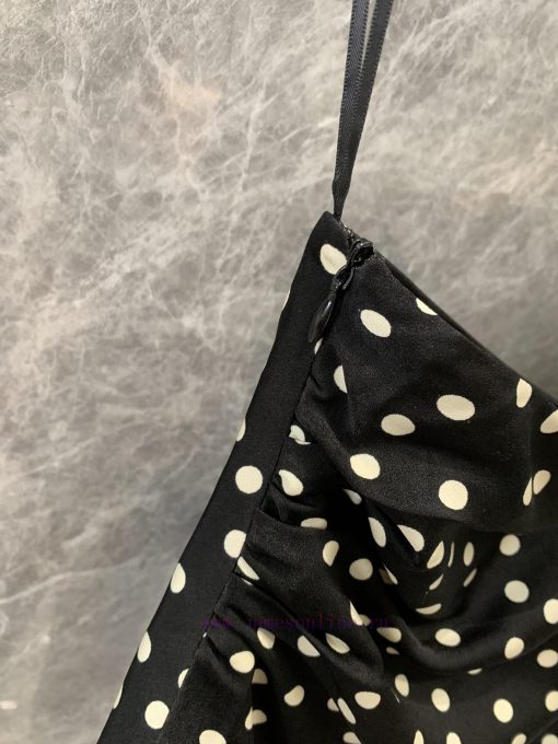 ZT56507 Miumi * 24Ss Spring/Summer New Black Polka Dot Slanted Shoulder Strap Tank Top This Spr edxrfe60 - Image 6