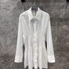 ZL60618 Prada 25Ss Early Spring New Style Lapel Tie Waist Shirt Dress | Produced The Temperamen 27k2byee
