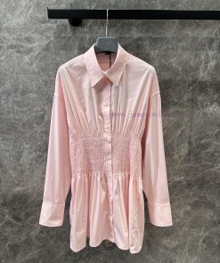 ZL60618 Prada 25Ss Early Spring New Style Lapel Tie Waist Shirt Dress | Produced The Temperamen viqrh8yk