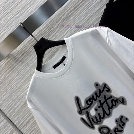 CT76273 Louis Vuitton 25 Spring/Summer New Collection Fluorescent Logo Letter Pattern Short Sle heu2ryu0 - Image 3
