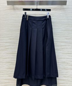 CB70992 Niche 24 Autumn Outfit With A Fake Two-piece Design Featuring Pleated Long Half Skirt W bs85mhf1