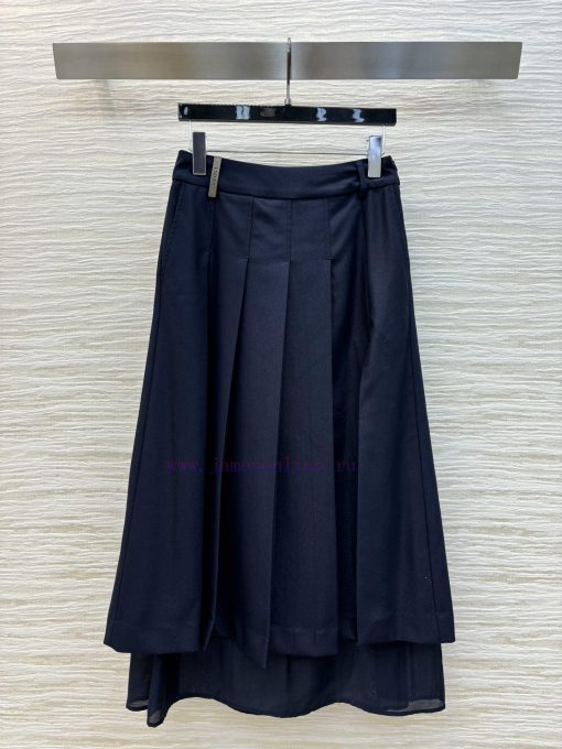 CB70992 Niche 24 Autumn Outfit With A Fake Two-piece Design Featuring Pleated Long Half Skirt W bs85mhf1 - Image 2