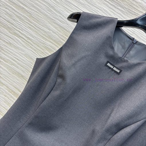 CL76276 Miu Miu 25 Spring/Summer Splicing Organza Sleeveless Dress Skirt Fashionable And Stylis xz3qxbsn - Image 4