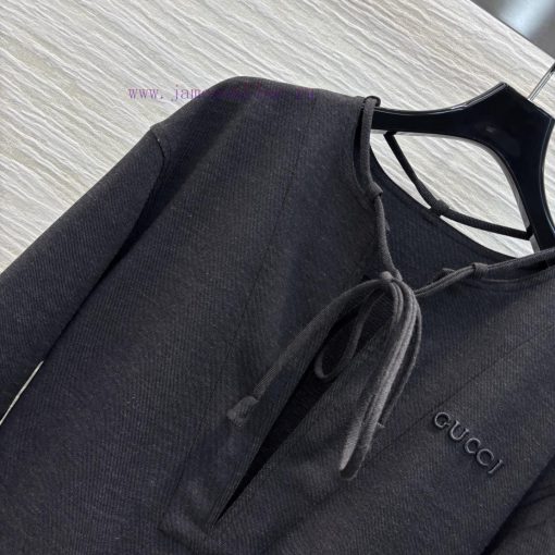 CK76277 Gucci 25 Spring/Summer Round Neck V-neck Jumpsuit Can Be Cool And Stylish Walking With htpxffdr - Image 4