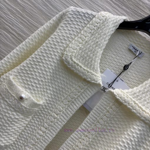 CW76281 Chanel 25 Early Spring New Collection Handtied Knitted Cardigan Coat With Collar Comfor bphwg3sj - Image 4