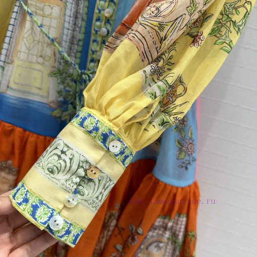 Strongly Recommend BL76289 Alemai * 25 Spring/Summer New Product Garden Puzzle Printed Ramie Te wlhp10ne - Image 8