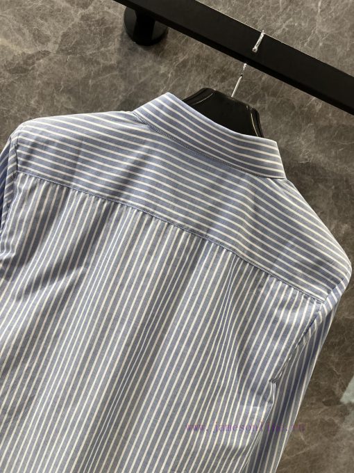 ZC60632 Celine 25Ss Spring/Summer New Fine Stripe Short Shirt | YB Development Produced Retro L 9ghhlab7 - Image 5