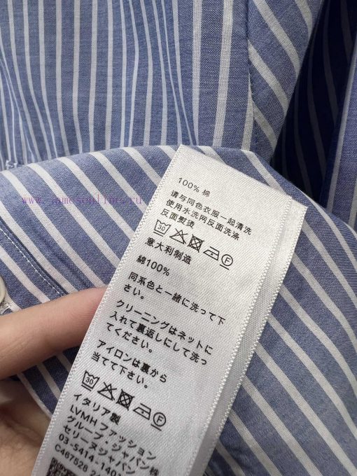 ZC60632 Celine 25Ss Spring/Summer New Fine Stripe Short Shirt | YB Development Produced Retro L 9ghhlab7 - Image 10