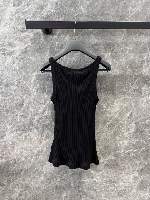 ZT60638 Dior 25Ss Early Spring New CD Bee Embroidery Casual Tank Top | Made Rocket Design Sense ky3aaope - Image 3