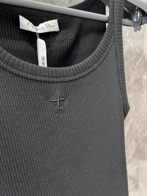 ZT60638 Dior 25Ss Early Spring New CD Bee Embroidery Casual Tank Top | Made Rocket Design Sense ky3aaope - Image 6