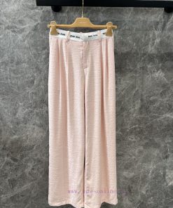 ZK60653 Miumi * 25ss Spring/Summer New Letter Waist Head Casual Pants | Produced Wide Leg Pants q5ojiq8c