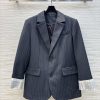 CW76309 Prada 25 Early Spring New Collection Gray Striped Suit Representing Fashionable Tempera jgau6m8p