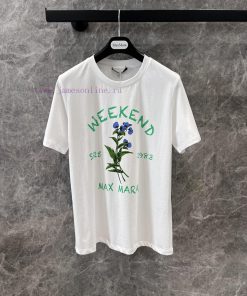 ZT60663 Max M * Ra 25Ss Spring/Summer New Letter Flower Printed Short Sleeve T-shirt | YB Devel 1e19hh0y