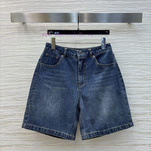 CK76326 Miu Miu 25 Spring/Summer New Collection Denim Five Quarter Pants Summer Must-have Hot P bzzmpigp - Image 2
