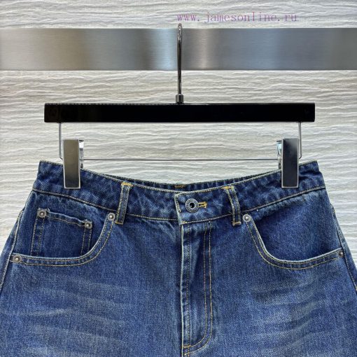 CK76326 Miu Miu 25 Spring/Summer New Collection Denim Five Quarter Pants Summer Must-have Hot P bzzmpigp - Image 3