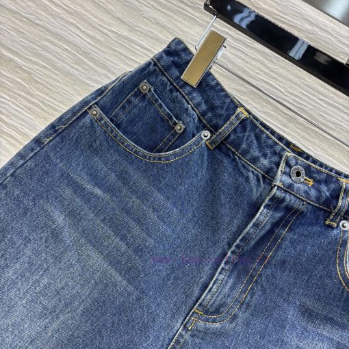 CK76326 Miu Miu 25 Spring/Summer New Collection Denim Five Quarter Pants Summer Must-have Hot P bzzmpigp - Image 4