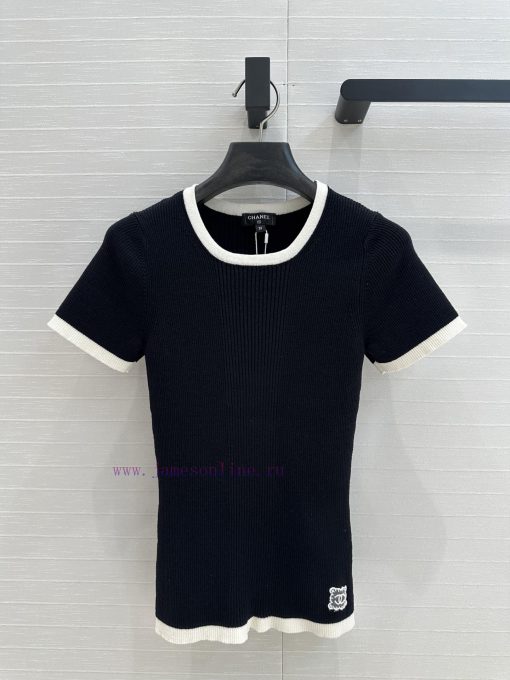 ️ High End BT76339 Cha * 25s Early Spring New Product Color Edge Slim Knitted Top Swiss Machine wz3lnnpa - Image 2