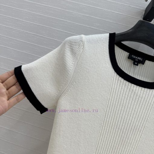 ️ High End BT76339 Cha * 25s Early Spring New Product Color Edge Slim Knitted Top Swiss Machine wj28ddwq - Image 4