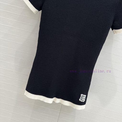 ️ High End BT76339 Cha * 25s Early Spring New Product Color Edge Slim Knitted Top Swiss Machine wz3lnnpa - Image 7