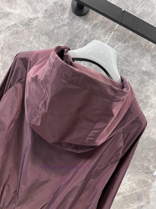ZW60673 Prada 25Ss Early Spring New Triangle Logo Light And Thin Short Hooded Jacket Jacket | Y nb5m40wy - Image 6