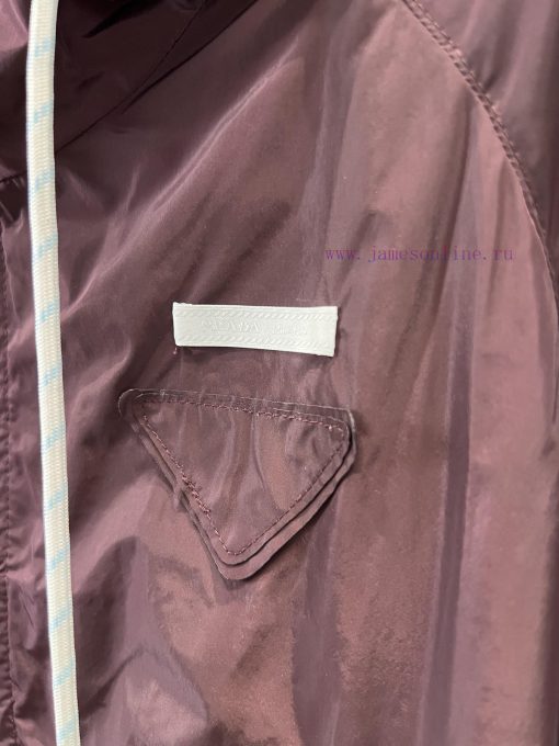 ZW60673 Prada 25Ss Early Spring New Triangle Logo Light And Thin Short Hooded Jacket Jacket | Y nb5m40wy - Image 7