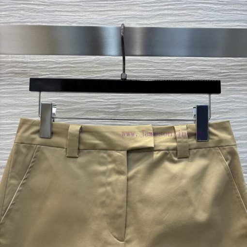 CB76362 Miu Miu 25 Spring/Summer Khaki Color Series Example Fake Two Piece A-line Half Skirt Sm jxk50f6q - Image 3