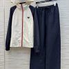 CT76368 Prada 25 Early Spring Color Contrasting Bundled Triangle Logo Decorative Casual Set Hoo kyymdzil