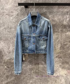 ZW60690 Prada 25Ss Early Spring New Lapel Short Denim Jacket | YB Developed And Produced Custom 7bi69y4h