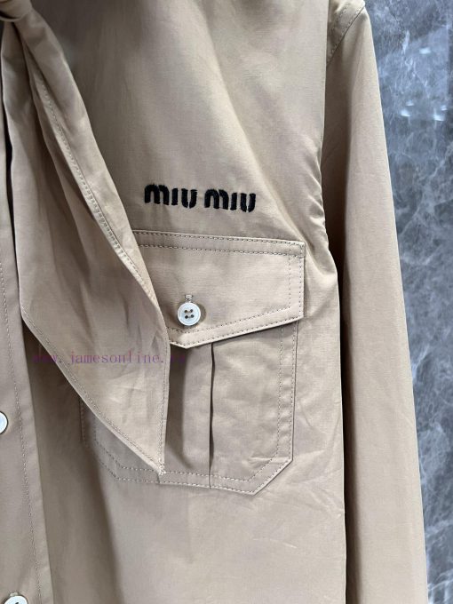 ZC60695 Miumi * 25Ss Spring/Summer New Scout Series Scarf Tie And Shirt | Developed By Yb This i7zytj0g - Image 6