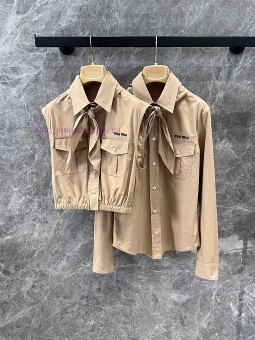 ZC60695 Miumi * 25Ss Spring/Summer New Scout Series Scarf Tie And Shirt | Developed By Yb This i7zytj0g - Image 9