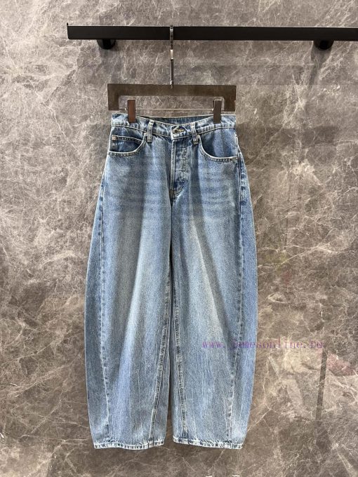 ZK60697 Alexa * Der Wang 25Ss Early Spring New Type Letter Hot Drilling Scimitar Jeans Trousers p9p88fdr - Image 2