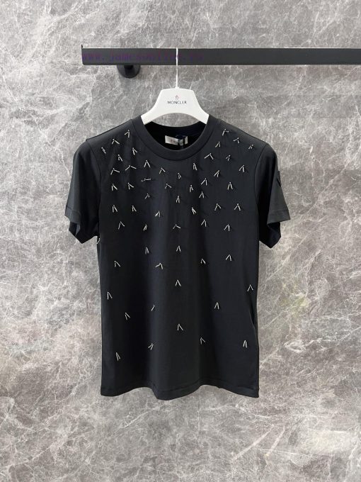 ZT60701 Moncler 25Ss Spring/Summer New Hand Beaded Medallion Cotton Round Neck Short Sleeved T- n0gydroi - Image 2