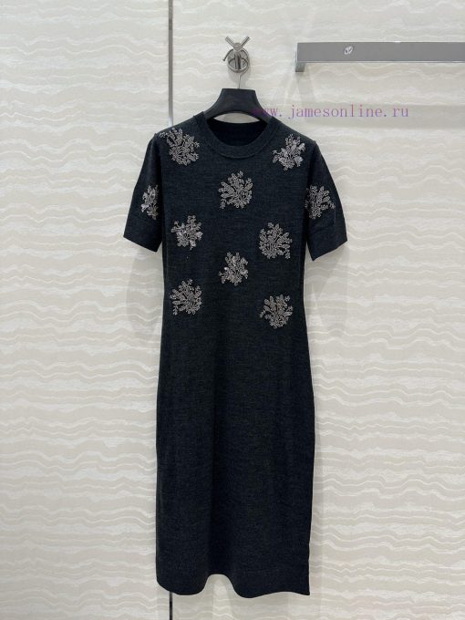 AL76399 F Spring And Summer Elegant Temperament Dress Heavy Craftsmanship Positioning Nail Bead el2nxux2 - Image 2