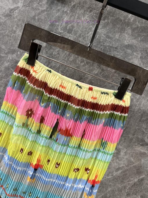 ZB60717 Short Sent * Nce 25Ss Early Spring New Pixel Style Printed Folded Half Skirt 丨 Produced 8yhufsg1 - Image 4