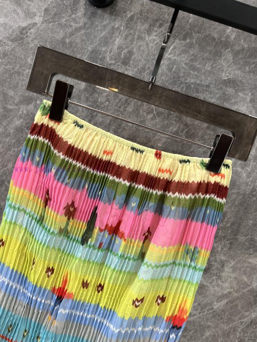 ZB60717 Short Sent * Nce 25Ss Early Spring New Pixel Style Printed Folded Half Skirt 丨 Produced 8yhufsg1 - Image 5