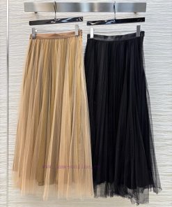 CB76507 Dior 25 Early Spring New Collection Pleated Yarn Skirt With Oversized Hem And Expensive dg4ckw0s