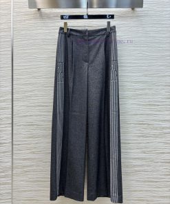 CB76510 Dior 25 Early Spring New Collection Logo Ribbon Decorative Suit Series Wide Leg Pants S cypoepsz