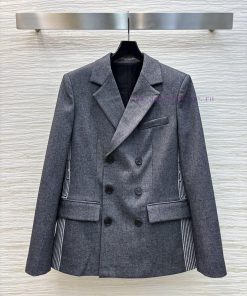 CW76511 Dior 25 Early Spring New Collection Logo Ribbon Decoration Suit Series Lapel Suit Jacke rbpr1ojo