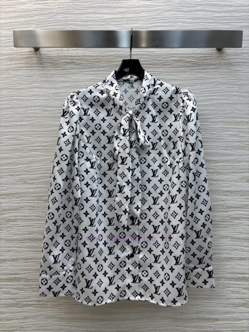 CC76518 Louis Vuitton 25 Spring/Summer Classic Floral Barrage Printed Float Collar Shirt Custom 9ze15l1i - Image 2