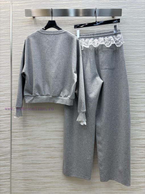 CT76530 Miu Miu 25 New Style Fake Two Piece Lace Lace Casual Set Round Neck Top+Lace Edge Casua h7py0dtz - Image 9