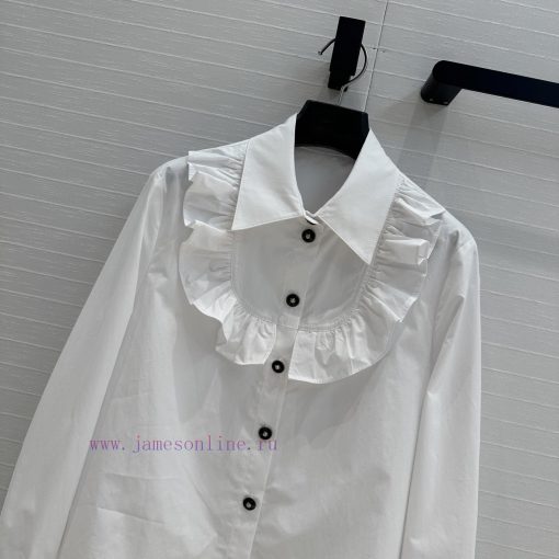 Strongly Recommend BC76553 Cha * 25 Early Spring New Product Palace Style Lace Collar White Shi au82t59f - Image 3