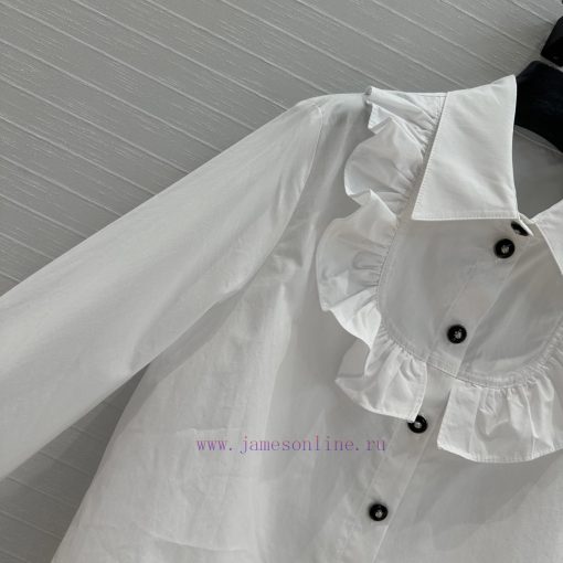Strongly Recommend BC76553 Cha * 25 Early Spring New Product Palace Style Lace Collar White Shi au82t59f - Image 4