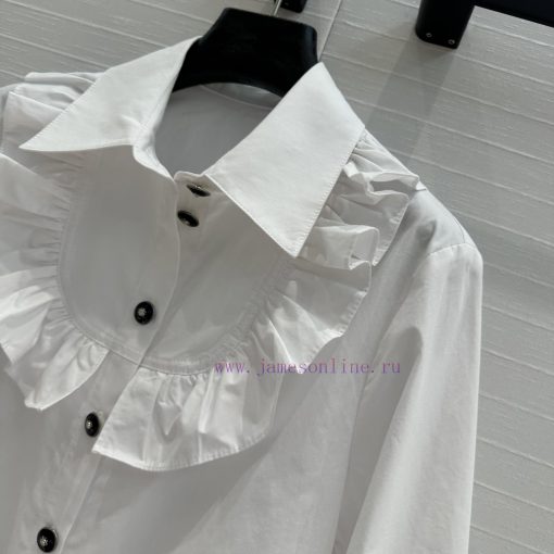 Strongly Recommend BC76553 Cha * 25 Early Spring New Product Palace Style Lace Collar White Shi au82t59f - Image 6