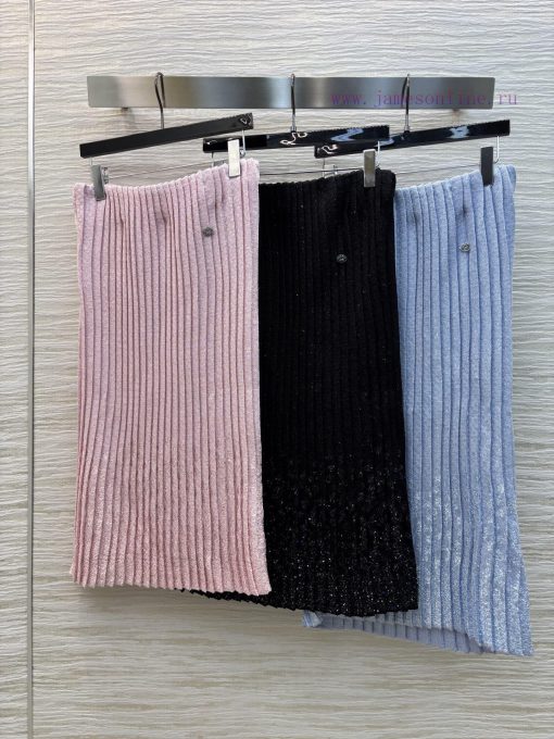 CB76567 Chanel 25 Early Spring Bulingbuling Sparkling Wrinkle Knitted Half Skirt Is Really Unbe ecceglt6 - Image 2