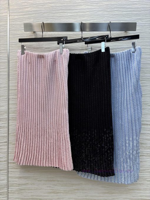 CB76567 Chanel 25 Early Spring Bulingbuling Sparkling Wrinkle Knitted Half Skirt Is Really Unbe ecceglt6 - Image 9