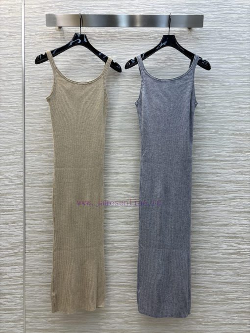 CL76568 Miu Miu 25 Spring/Summer A Must-have Camisole Knit Dress For Vacation. The Chest Letter hz8653mw - Image 9