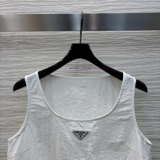 CL76570 Prada 25 Spring/Summer With Triangular Logo Sleeveless Dress Embellished With Low-key Y qg4xc5q5 - Image 3